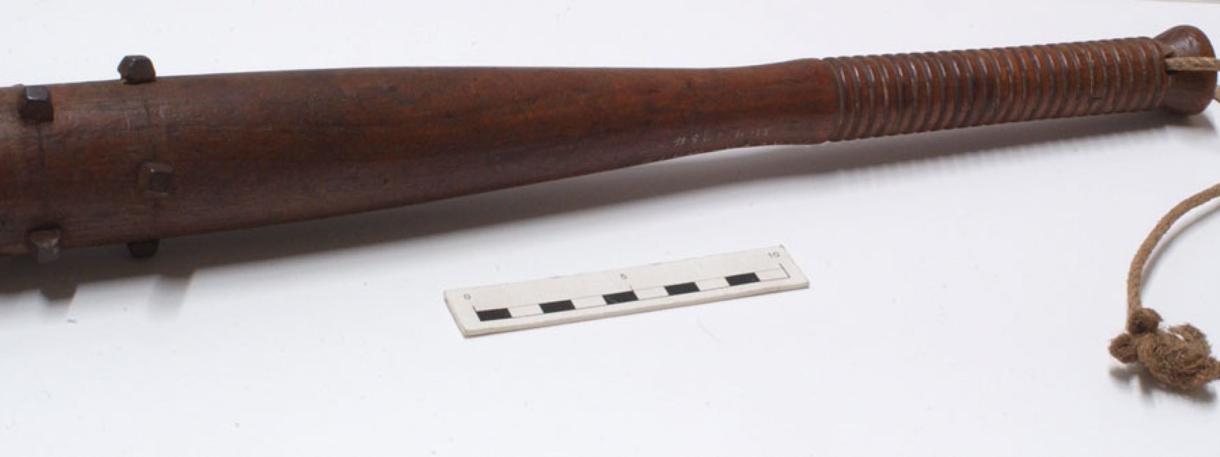 An example of the type of weapon used during a raid - a German trench club studded with nails.